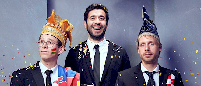 De Grote Un, Dos, Stress Carnavalsspecial met Remy Evers, Thijs van de Meeberg en Marco Lopes